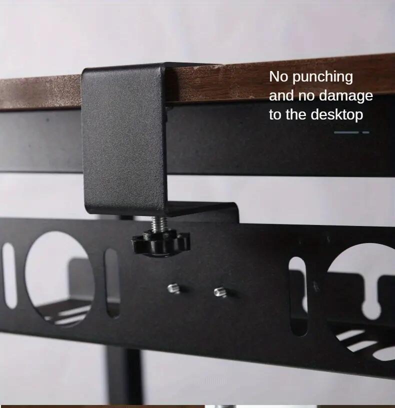 Organize Office Wires with Multifunctional Carbon Steel Under-Desk Cable Organizer