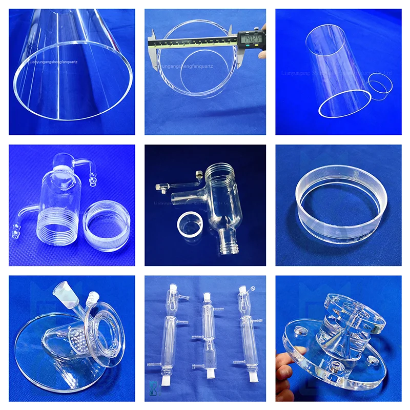 Factory Custom High Temperature Furnace Quartz Glass Tube