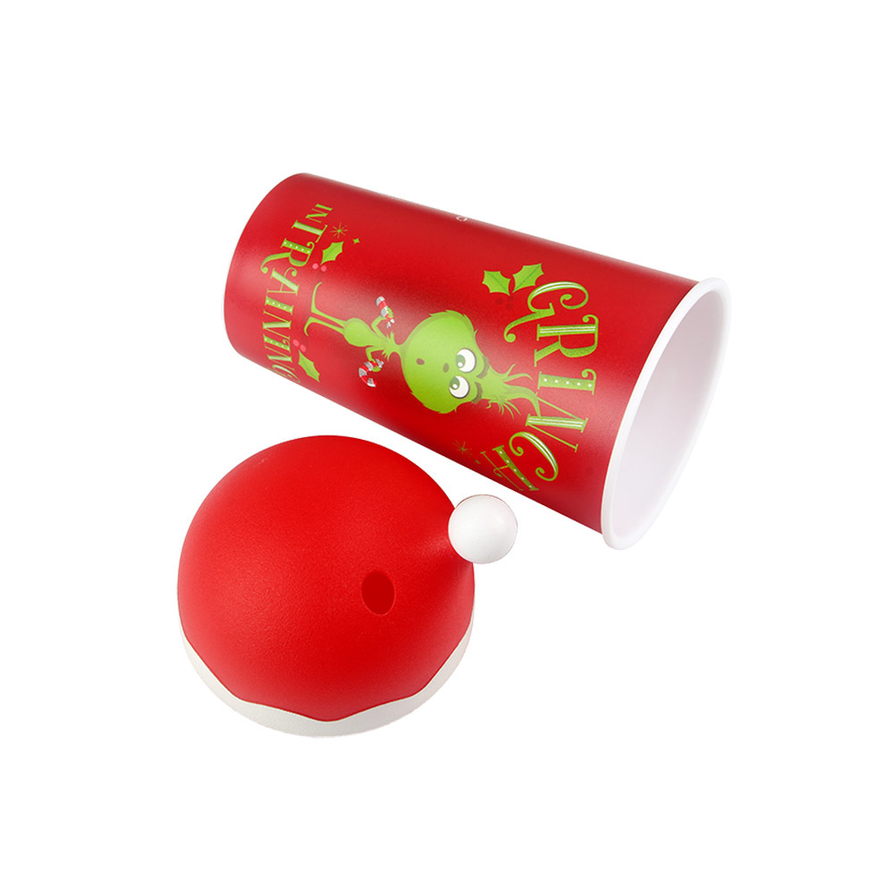 500ml Red Santa Claus Tumbler with Lids and Straw Add a Festive Touch to Any Occasion