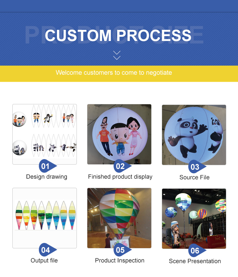 Inflatable Big Helium Balloon Logo Print Sky Fly Balloon Inflatable Fly Sphere for Advertising