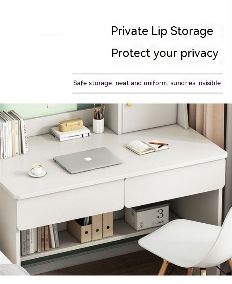 Study Bookshelf Combination Home Office Desk with Multifunctional Table and Simple Design