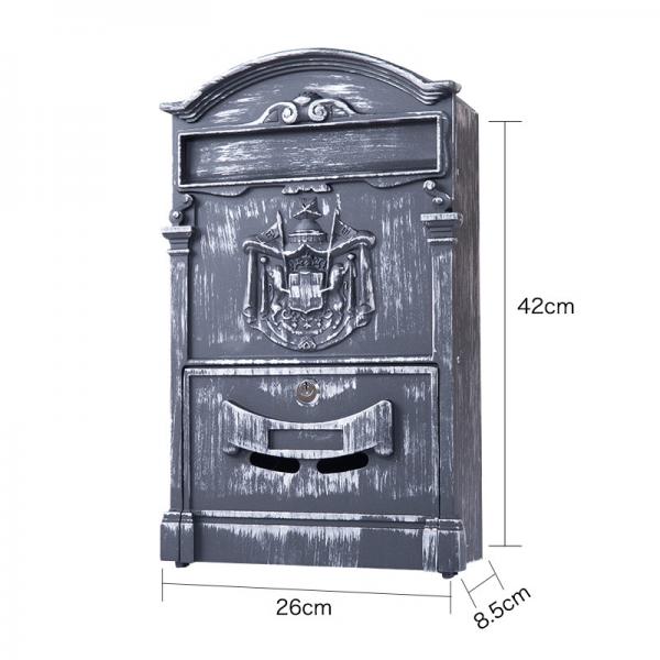 Outdoor Retro Vintage European Aluminum Diecast Wall Mounted Mail Box Post Box Secure Letterbox