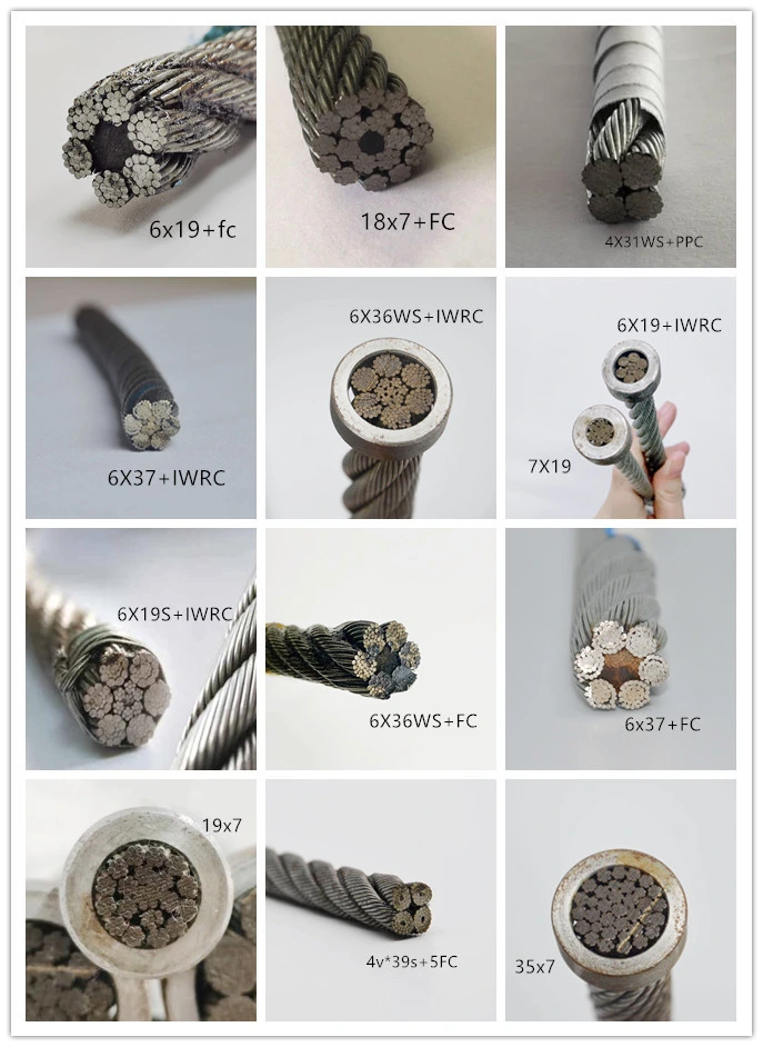 1/2 Inch Galvanized and Ungalvanized Steel Wire Rope 6X19 Iwrc with Tolerance ±1%