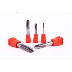 TiAlN Coated 0.2-0.5μM Surface Finish Chamfer End Mill For Chamfering