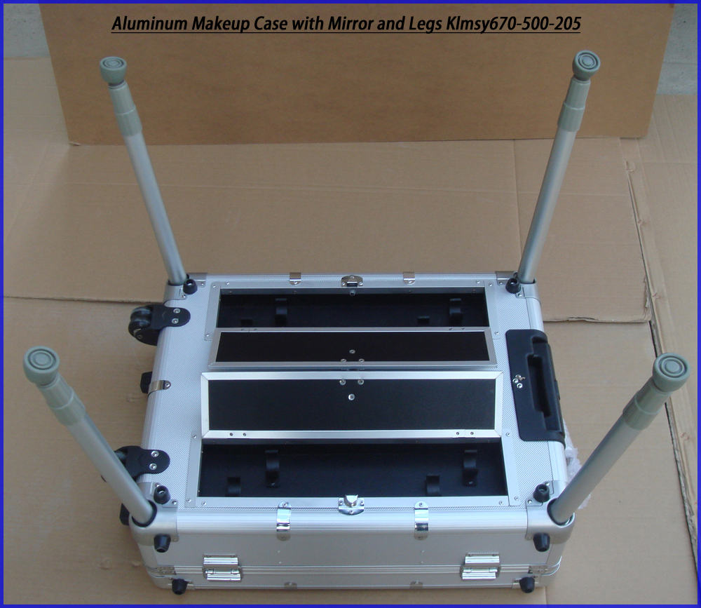 Rolling Makeup Desk Case with Lighted Mirror KLCBY560-215-660