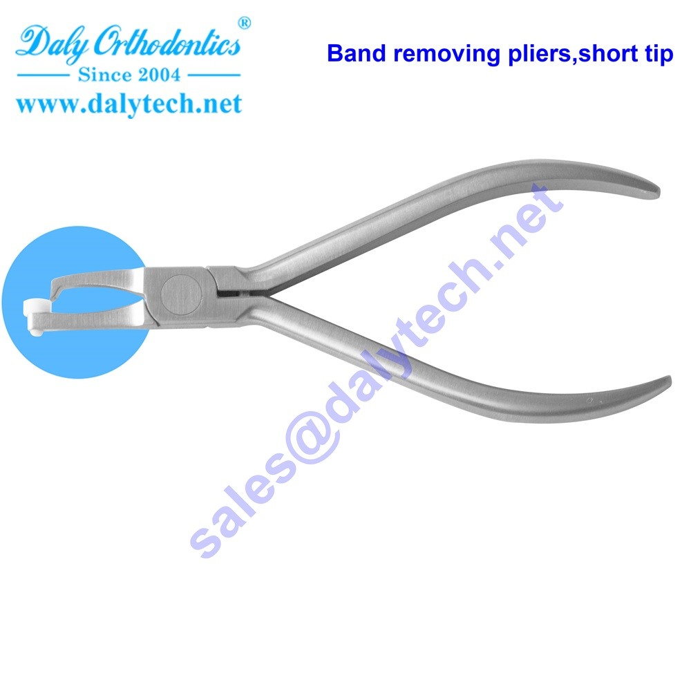 Oliver-Jones posterior band removal pliers,short tip of orthodontic pliers