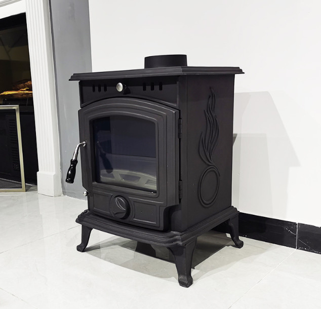 Cast Iron Fireplace, Small Real Fire, Wood Burning For Heating, American Independent Villa, Home Stay, Wood Burning
