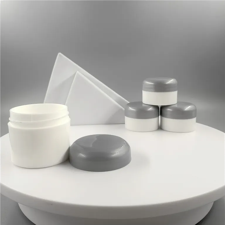 Collar Material PP 30ml 50ml Cosmetic Container Plastic Cream Jar with Lids
