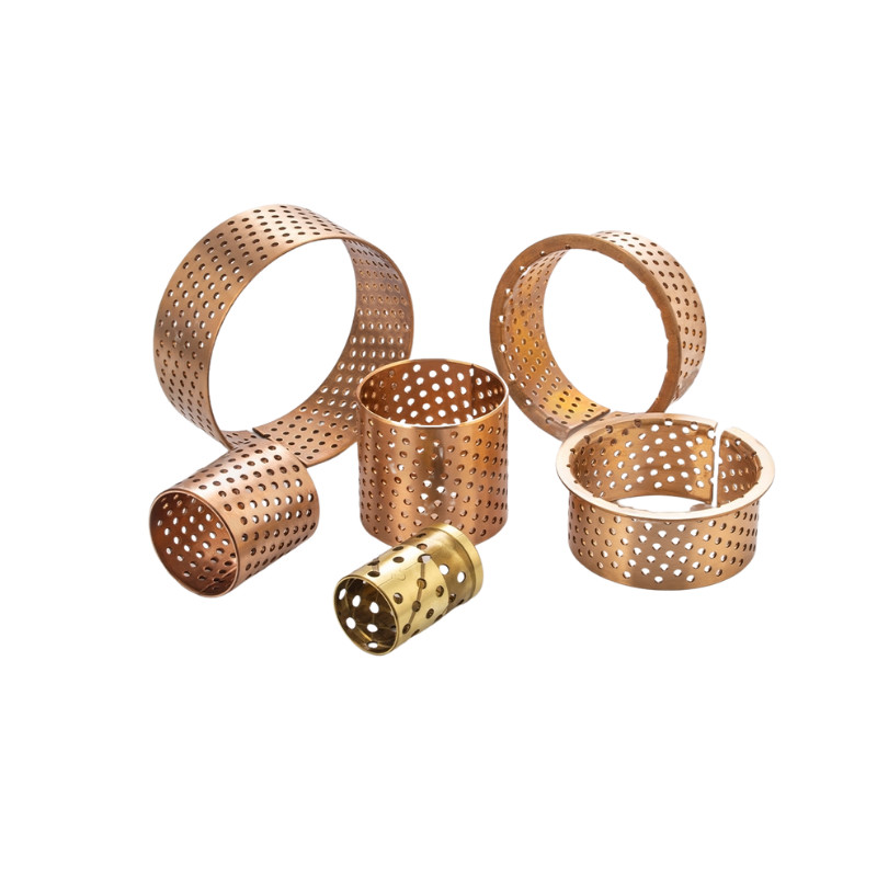 CuSn8 Metallic Perforated Flanged Bronze Bushings FB092