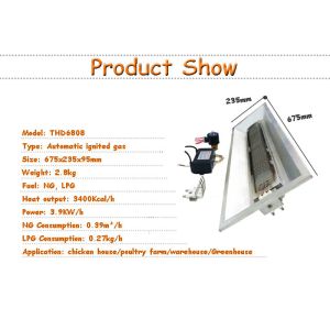 Poultry Farm LPG Gas Brooder HeaterAutomatic Chick Piglet Birds 5000pa