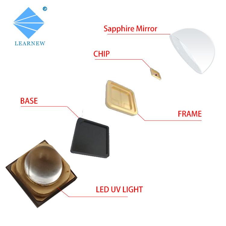 3838 Series 3W 700mA 365nm 385nm 395nm UV Led Chip For Plant Growing And UV Curing