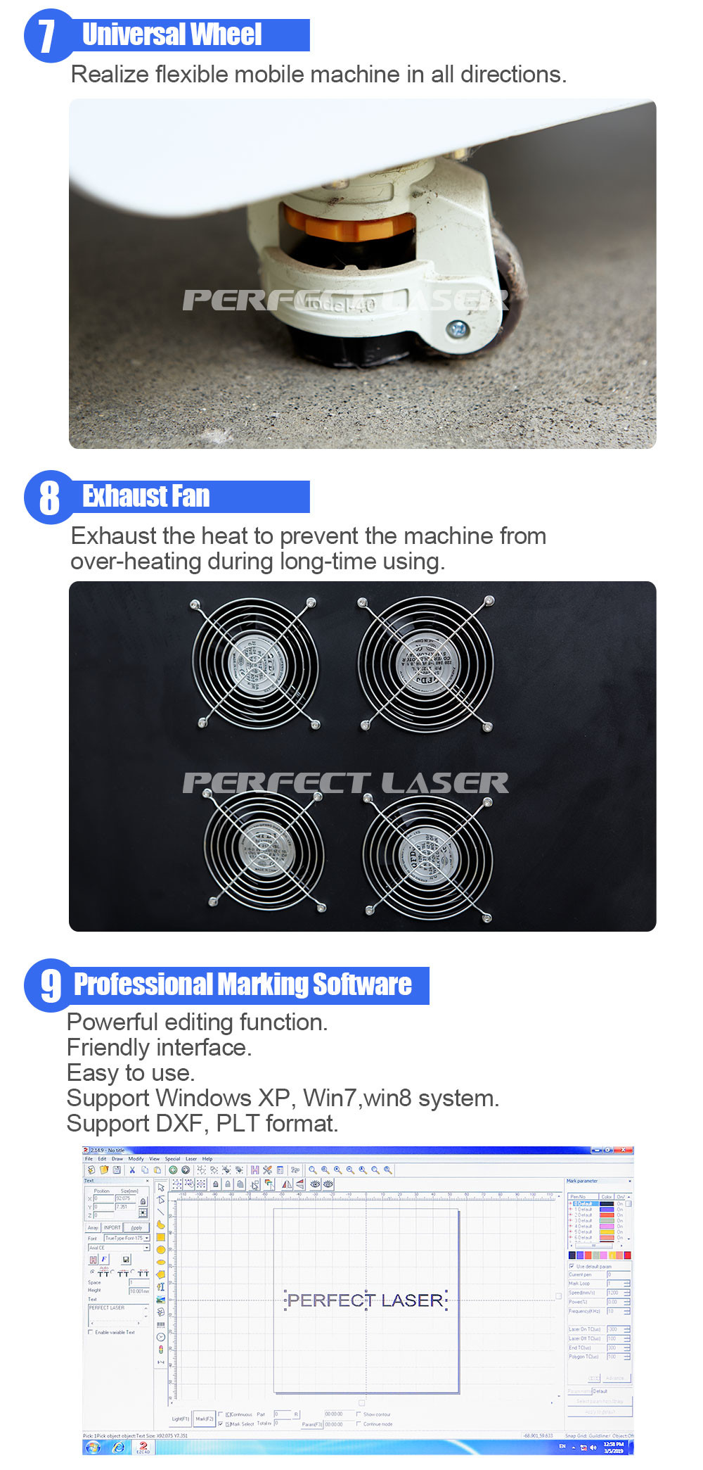 Data Networking Co2 Laser Marking Machine 110×110mm 10W/30W/60W Fast Speed