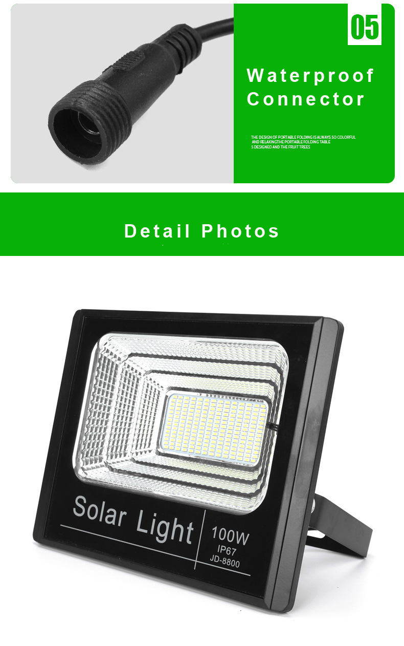 Solar Powered Day Night LED Flood Light 50w For Warehouse 120 Degree Beam Angle