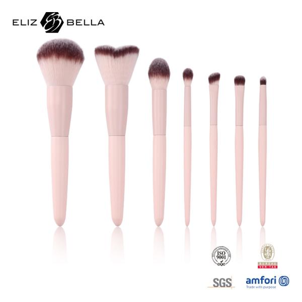 8pcs Wooden Handle Cosmetic Brush Sets Two Colors Nylon Hair Make Up Beauty
