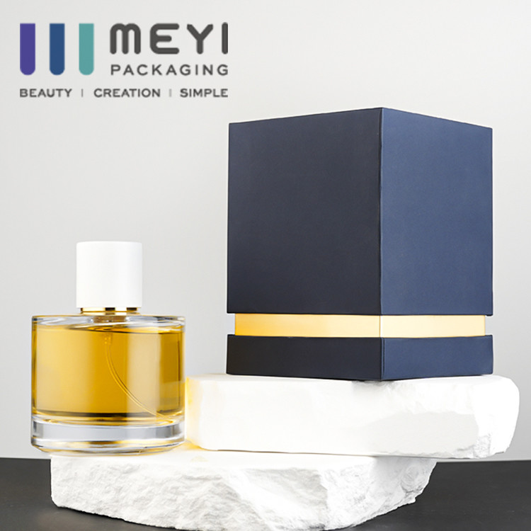 Cosmetic 50ml And 100ml Glass Bottles Jars With Lids Square Shape Box