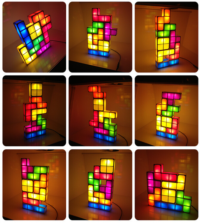 Wholesale Tetris lamp for Children, children Bedroom Lamp lamp with colorful light
