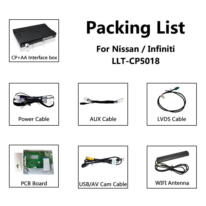 Wireless Carplay Android Auto Interface for 2017-2022 Infiniti QX50