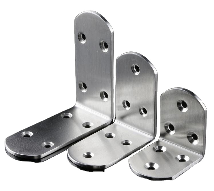 Custom Zinc Plated Carbon Steel Angle Bracket Galvanized Metal Steel Wood Connector Angle Corner Brackets