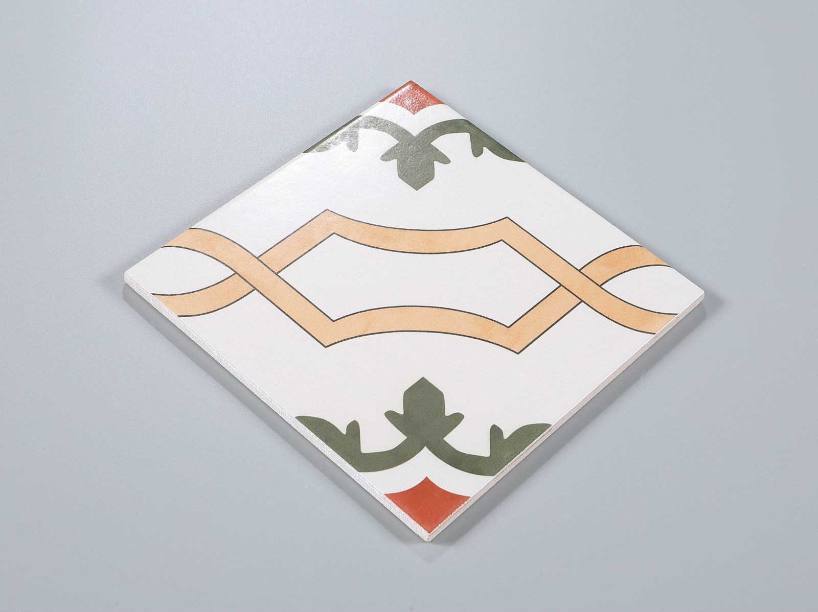 Light Yellow And Green 200x200mm Durable and firebrick Ceramic Rustic Tile For Bathroom And Living Room