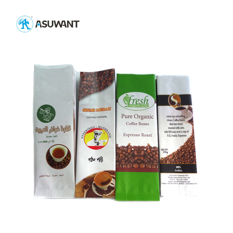 Custom Coffee Bags Gusset Coffee Bags Heat Seal Pack Pouches With Valve