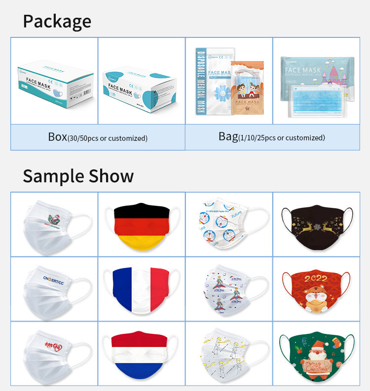 ASTM Medical Face Mask Level II Disposable Medical Blue Surgical Face Mask