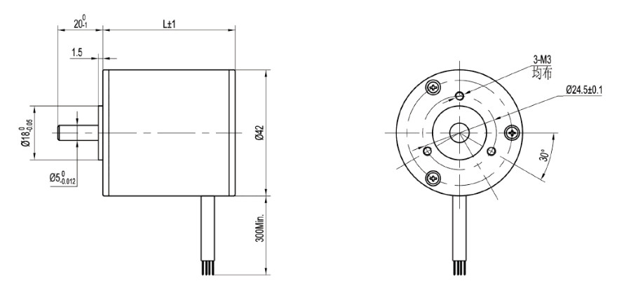 42BLY01C Stable Performance Brushless Dc Motor 24v