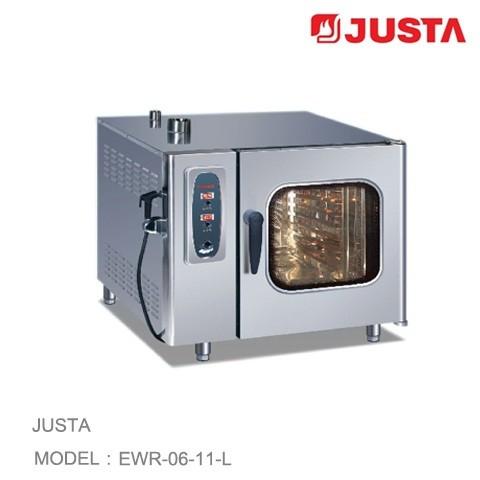 Full Stainless Steel Electric Oven For Baking , Digital System 6 Trays Combi