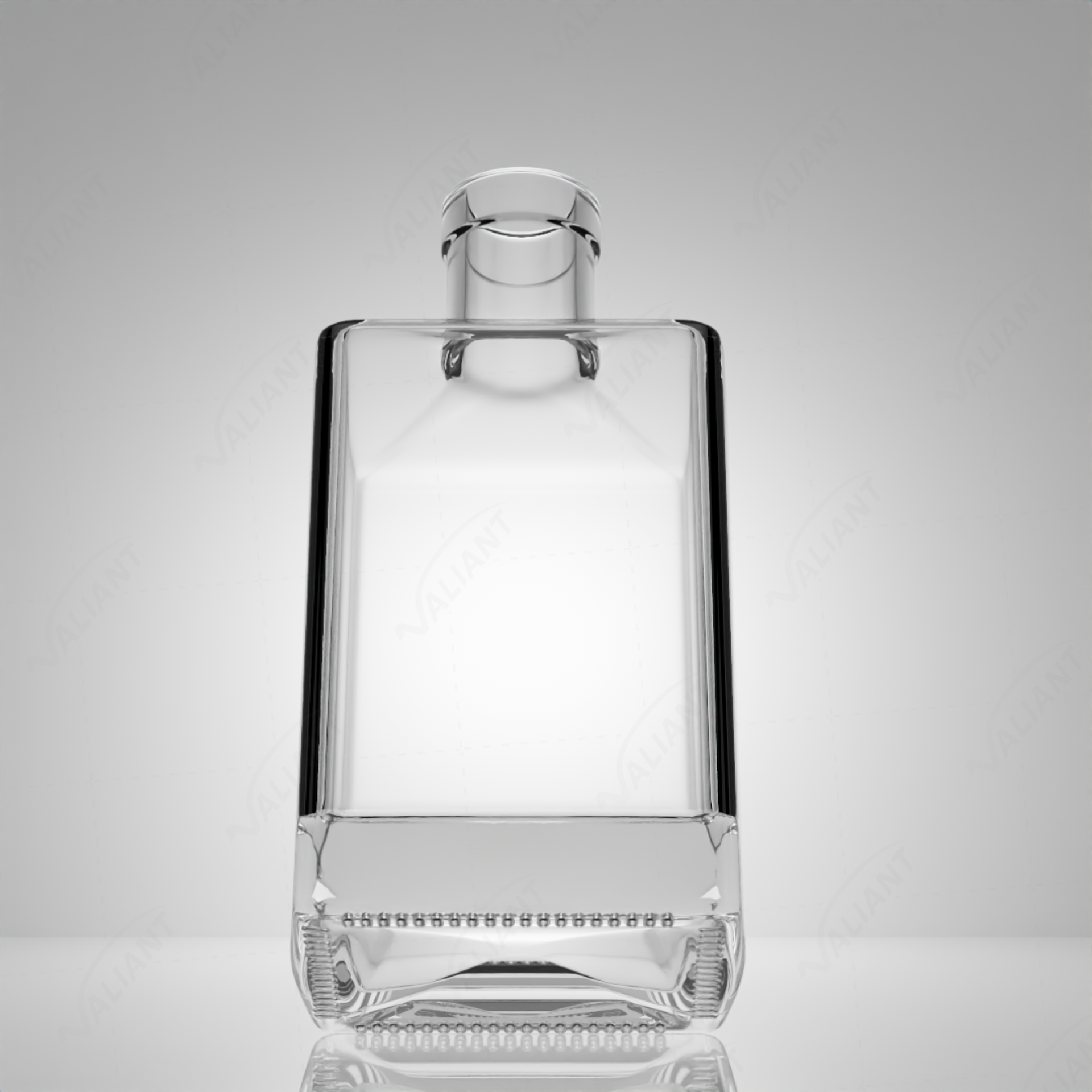 50ml Square Glass Bottle for Whiskey Gin Rum Custom Cap and Cork Stopper Included