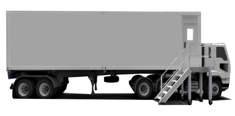 Vehicle Mounted PCR Clean Room / Single Cabin Mobile Clean Room Trailer