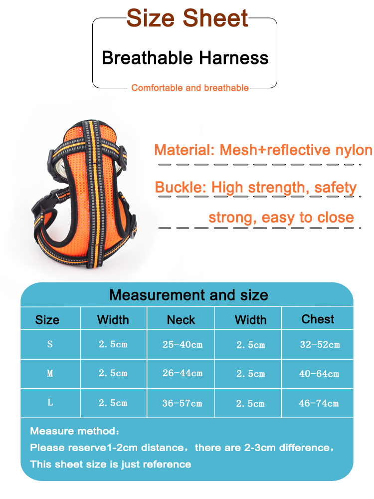 Reflective Pet Dog Harness And Leash No Pull Reversible Padded Adjustable Step In Mesh