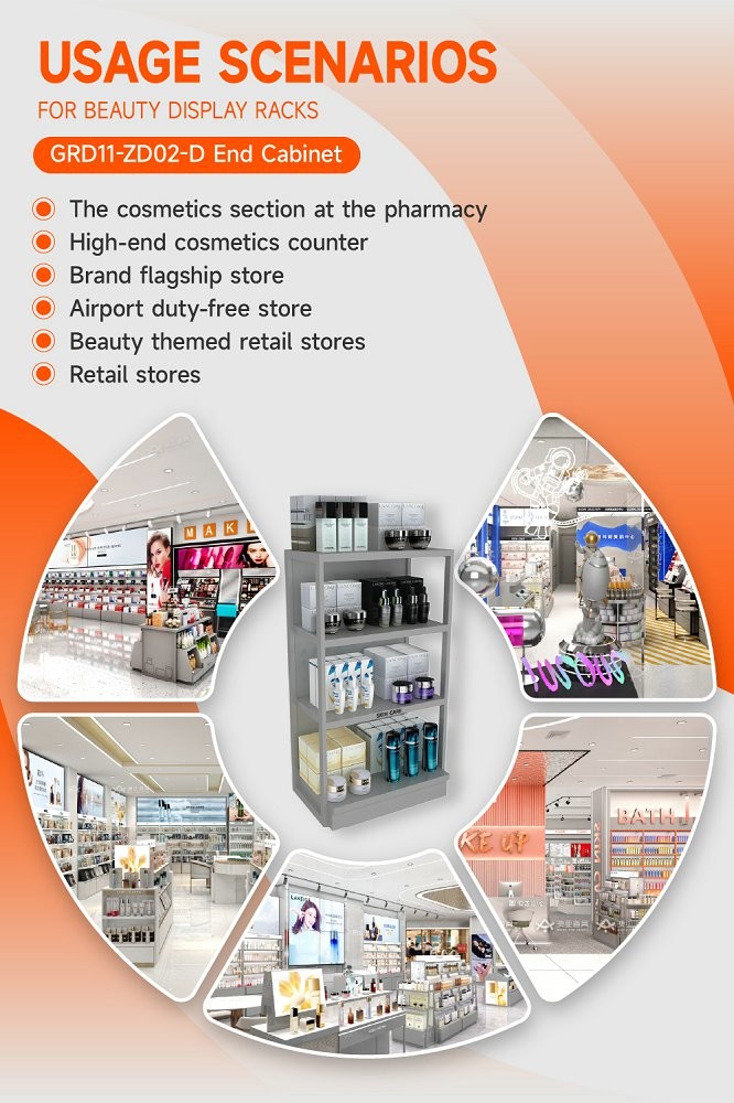 GDR11-ZD02-D Fashion Exhibition Display with LED Light Strips and Price Card Slot for Retail Stores