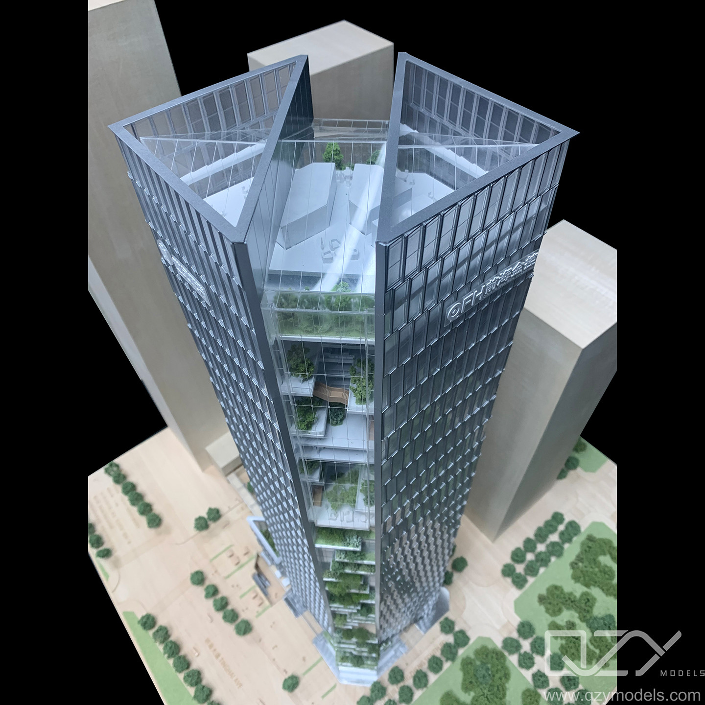 Aedas 1:200 Maquettes Architecture building miniature models Financial Holdings Building