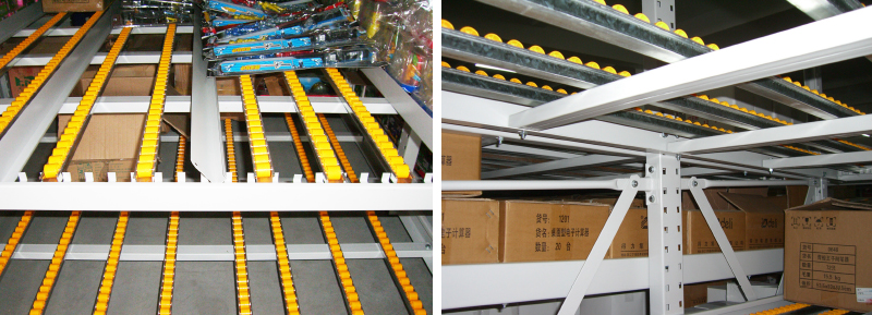 Carton Flow Racking Roller Rack  Gravity Roller Racking Roller Conveyor Racks