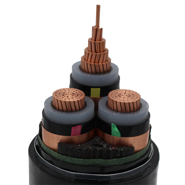 25mm-150mm 4 Core Copper Armoured High Voltage XLPE Power Cable for MV TUV 33kV-500kV