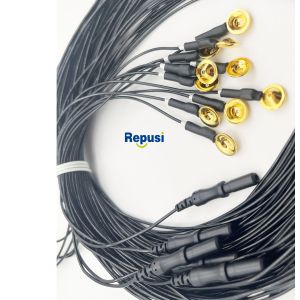 Reusable EEG Cup Electrodes with Gold Plating and 3m Cable