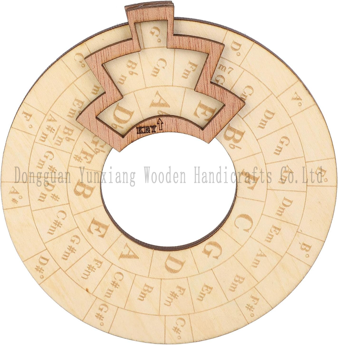 Wooden Melody Tool, Circle Of Fifths Chord Wheel Wooden Chord Wheel Music Transpose Tool