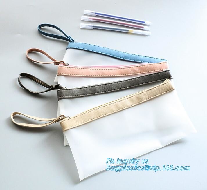 vinyl pvc plastic packaging bags with slider zipper Zip lockkk closure, vinyl pvc zipper pouch,black color slider zipper zi
