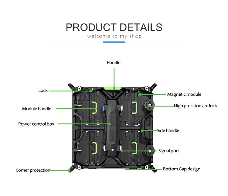 Outdoor Led Screen Rental Full Color P2.84I P1 LED Video Wall Ground Support Stand Back Frame Rollable Display