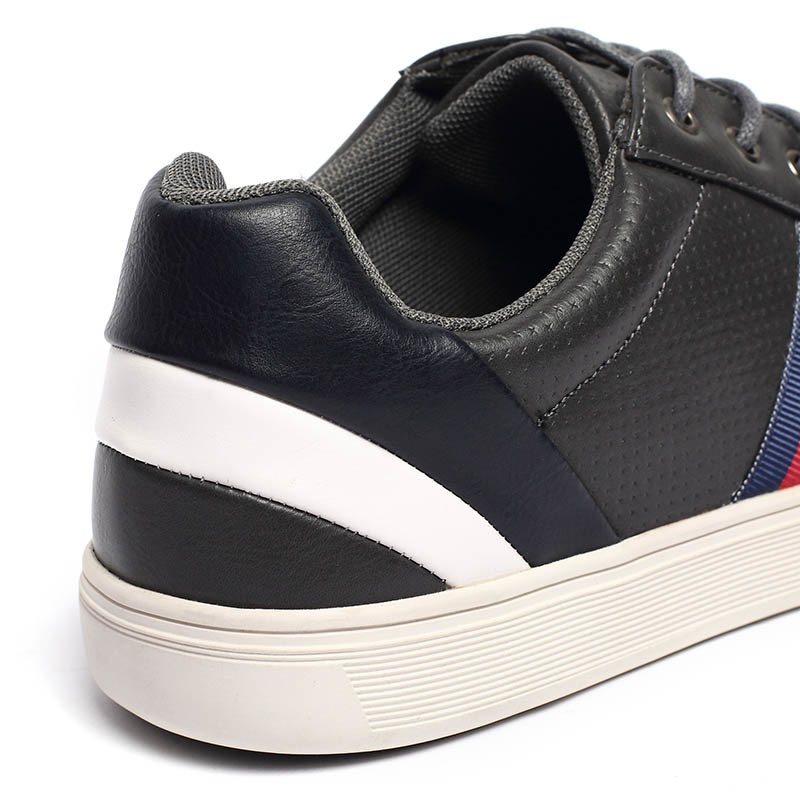 Black Antiskid Men'S Breathable Casual Shoes PU Upper
