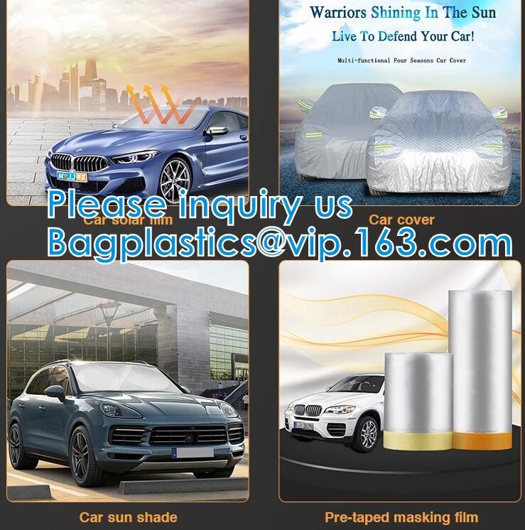 Pe Plastic Masking Film For Auto/Car/Boat Painting Plastic Masking Film For Car Painting Car Protective HDPE Film