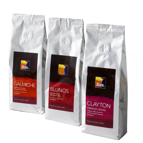 Custom Design Foil Coffee Bag With One Way Degassing Valve , Green / Black