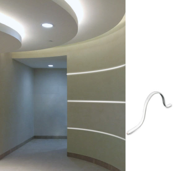 LED Strip Aluminium Profile Surface Mounted Super Slim U Channel Flexible Curve Bendable Alu Extrusion Free Samples