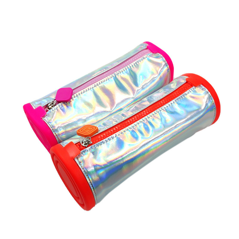 BPA FREE Silicone Pencil Case Large Capacity Office School Stationery Organizer Makeup Bag Pencil Pouch For Boys Girls