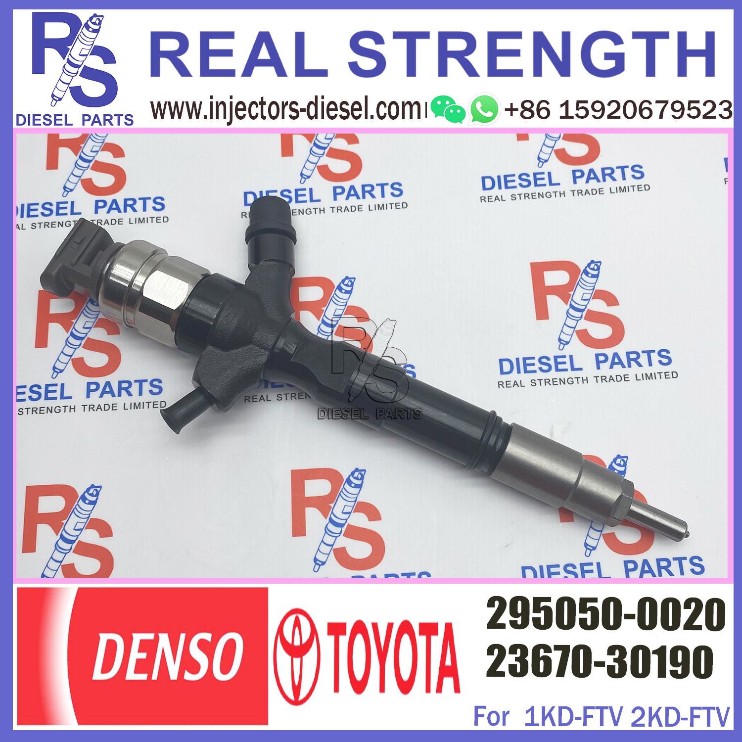 Diesel Fuel Common Rail Injector 295050-0020 For Toyota 1KD 2KD 23670-30190 23670-0020