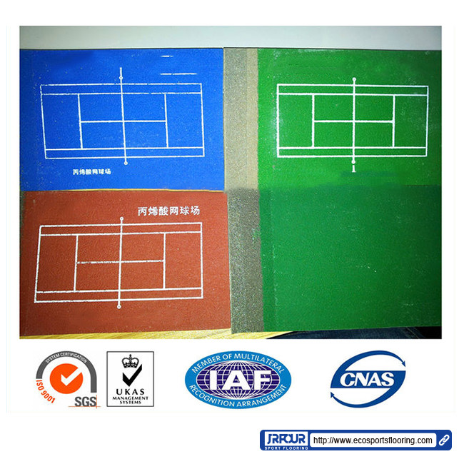 Acrylic Rubber Multi-purpose Sport Court Flooring Tennis Court Flooring Surface