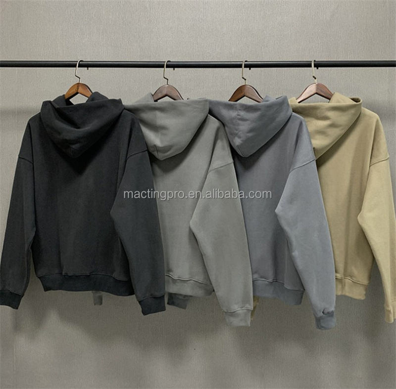 Custom Hooded Sweatshirt For Boys Lightweight Heavyweight Hoodie Acid Wash Black Spring Season