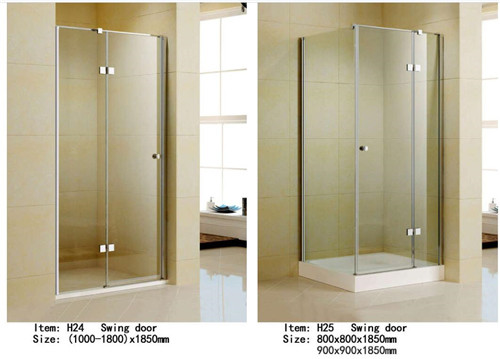 Borderless Shower Door Enclosures Single Pivot Door Customized Size For Home / Hotel