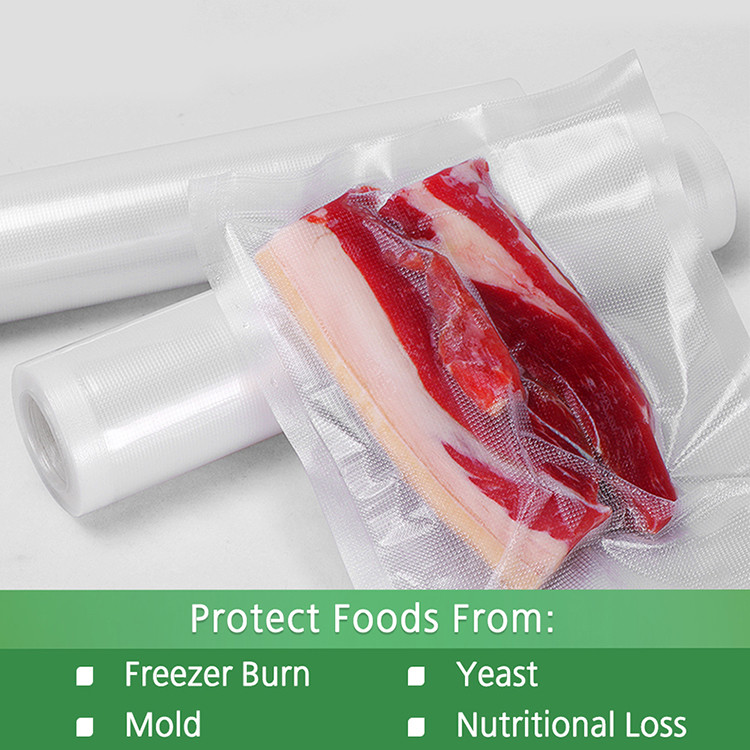 Food Storage Embossed Vacuum Seal Bags Custom Sealed 8" 3 Pack 11" 2 Pack Multi Pack