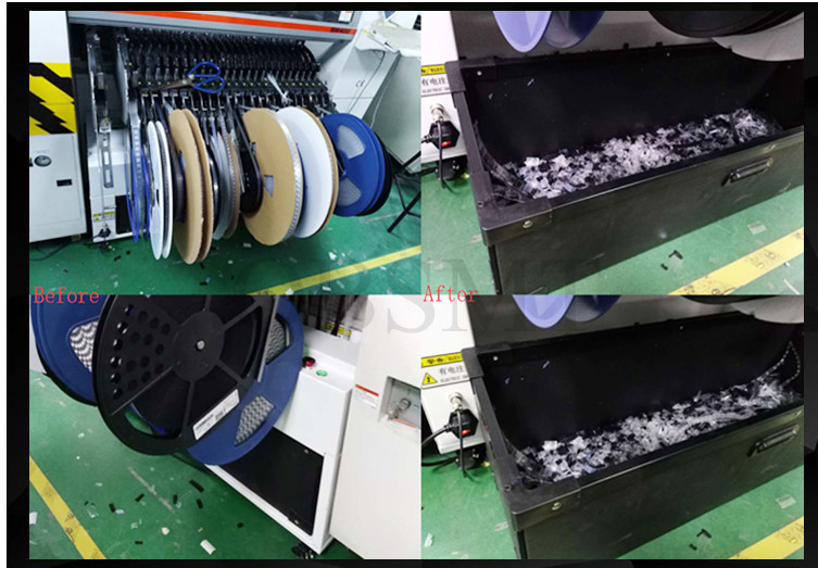 Scrap Tape Cutting SMT Line Equipment Automatic For Hanwha S1 S2 Pick And Place Machine