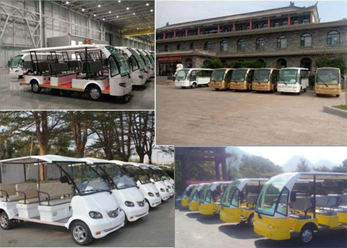 72V 7.5kW Long Range Electric Sightseeing Bus For Hotel / Resorts Reception